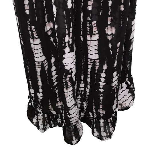 Xhilaration Black Multicolor Sheer Hi Low Dress Medium - Picture 6 of 9